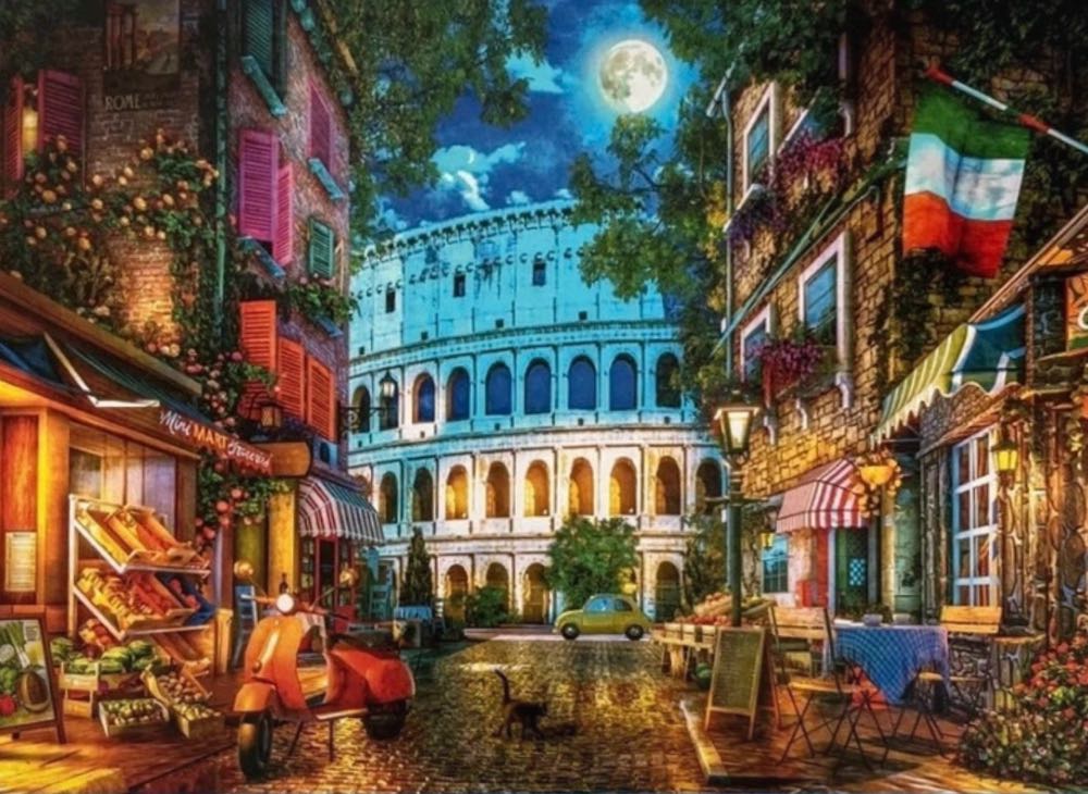 The Colosseum By Moonlight - Gibsons puzzle collectible [Barcode 5012269063882] - Main Image 2