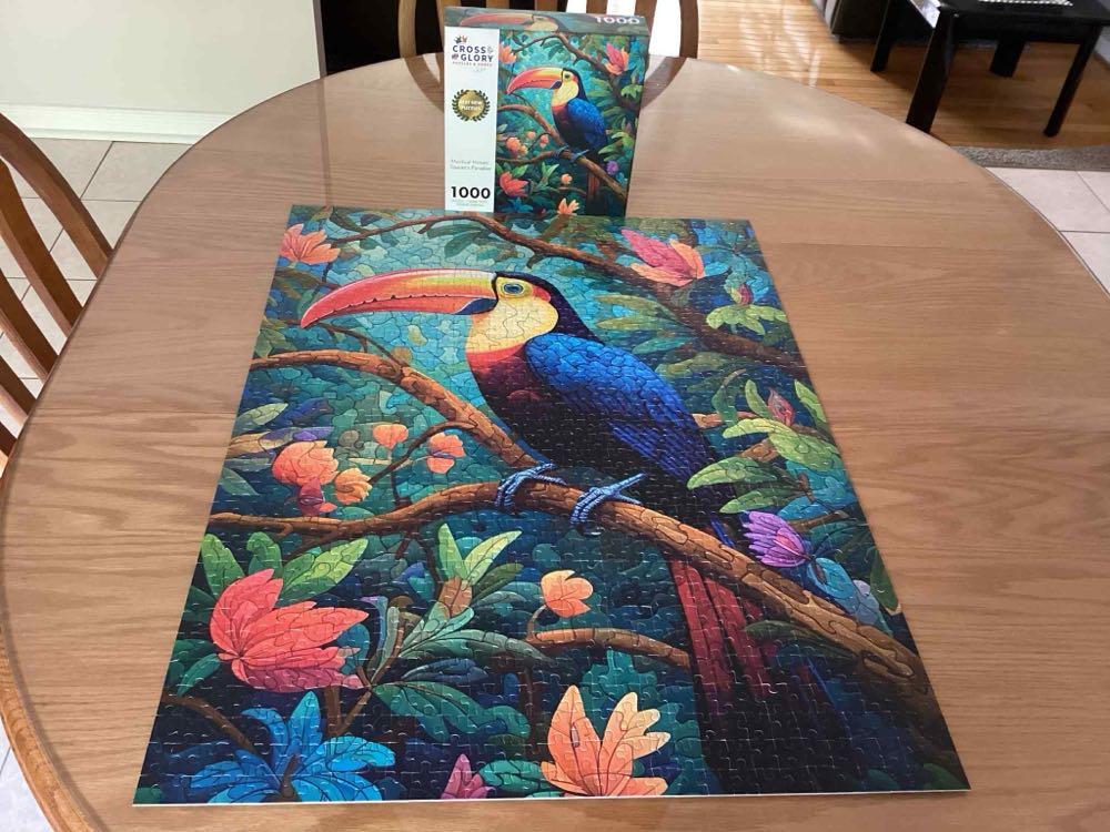 Mystical Mosaic: Toucan’s Paradise - Cross & Glory puzzle collectible [Barcode 850050598497] - Main Image 4