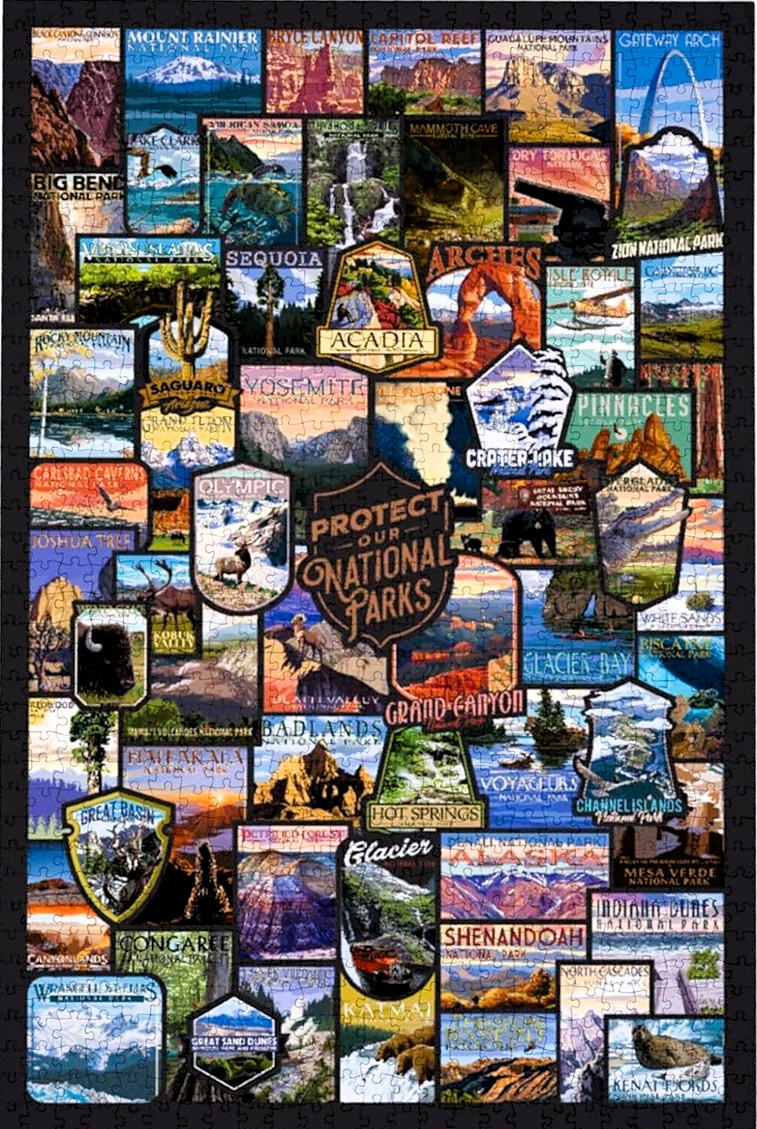 Protect Our National Parks (V) From Nannie 🐝 - Lantern Press puzzle collectible [Barcode 744252641573] - Main Image 2