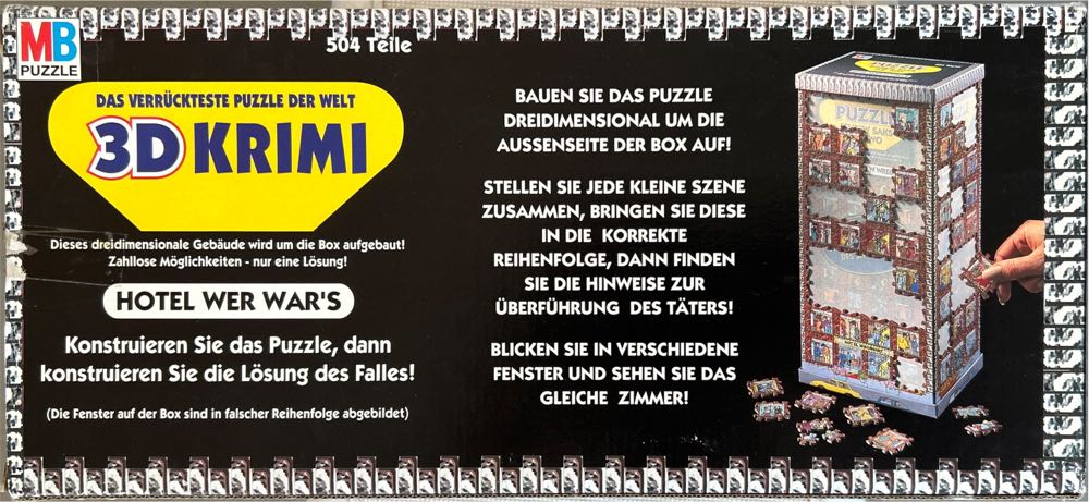 Krimi Hotel - Wer war‘s? - Mb puzzle collectible [Barcode 5023117274916] - Main Image 2