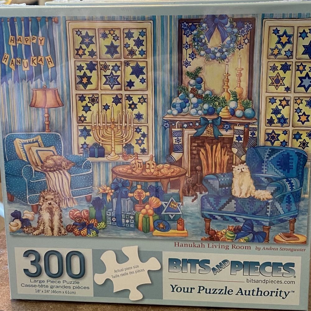 Hanukah Living Room - Bits & Pieces puzzle collectible [Barcode 192949076175] - Main Image 2