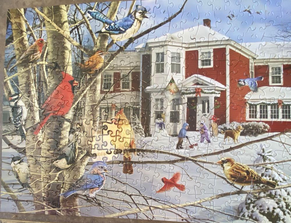 Birds Watching The Winter Fun - Bits & Pieces puzzle collectible [Barcode 192949069436] - Main Image 2