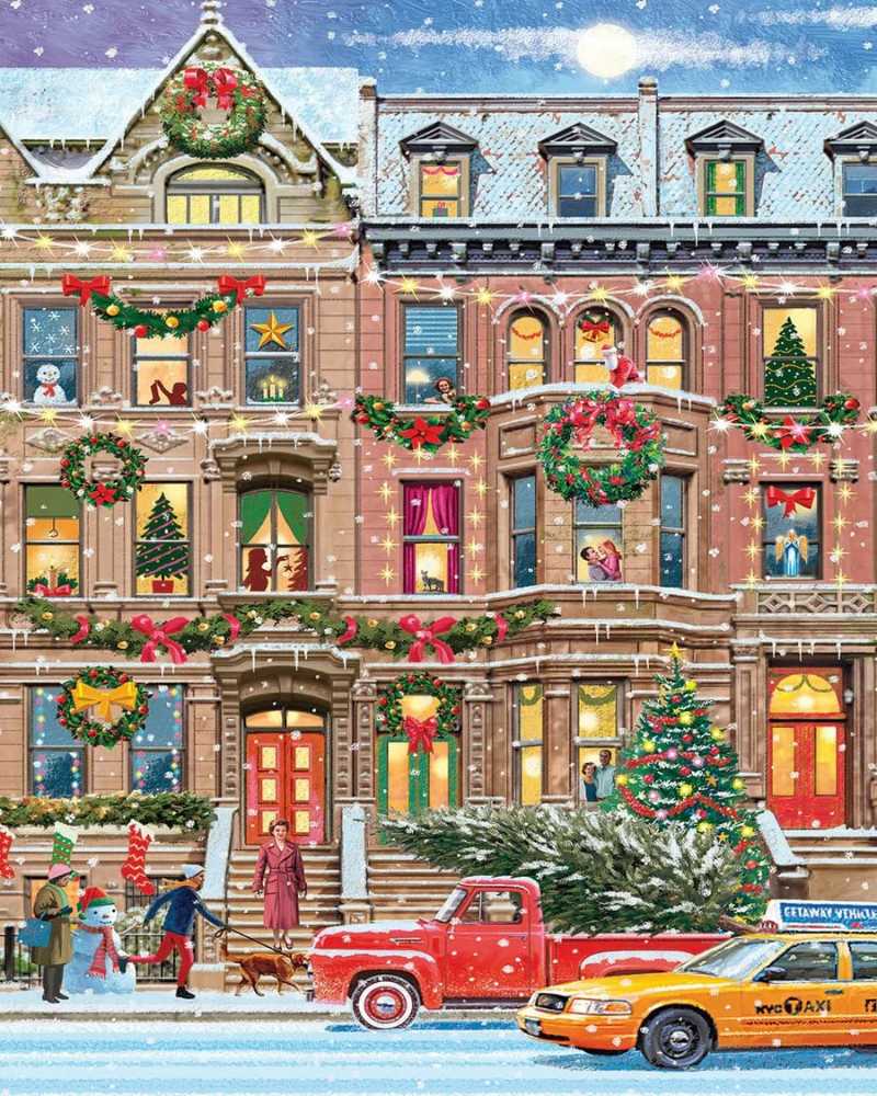 Christmas in the City - White Mountain puzzle collectible [Barcode 724819266456] - Main Image 2