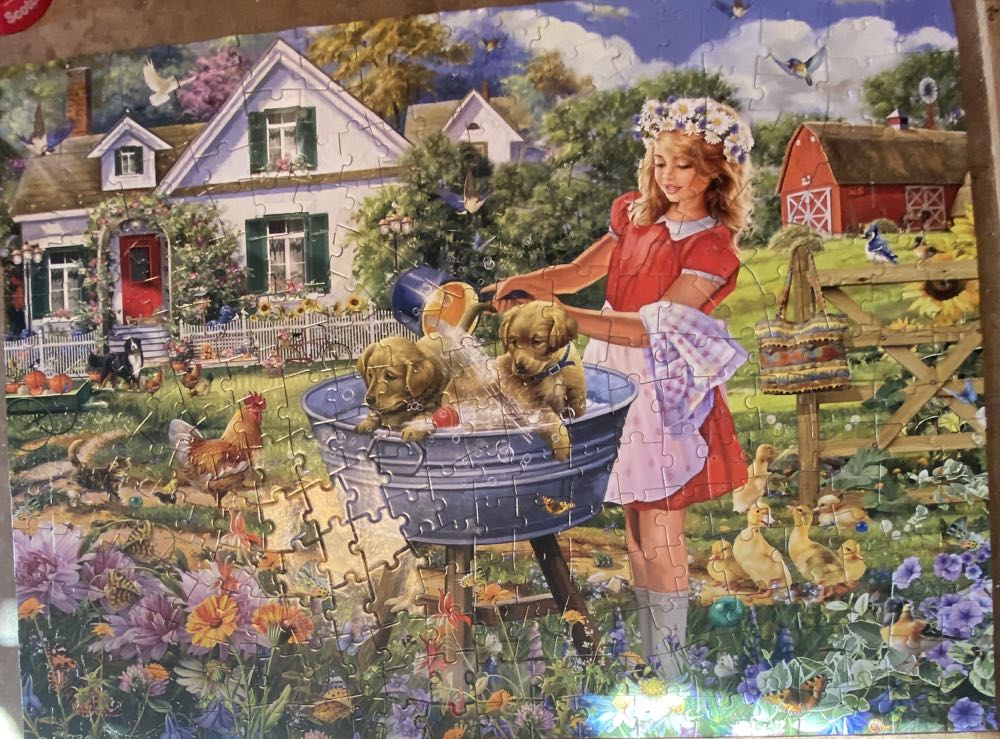 Afternoon Bath - Bits & Pieces puzzle collectible [Barcode 192949082374] - Main Image 2