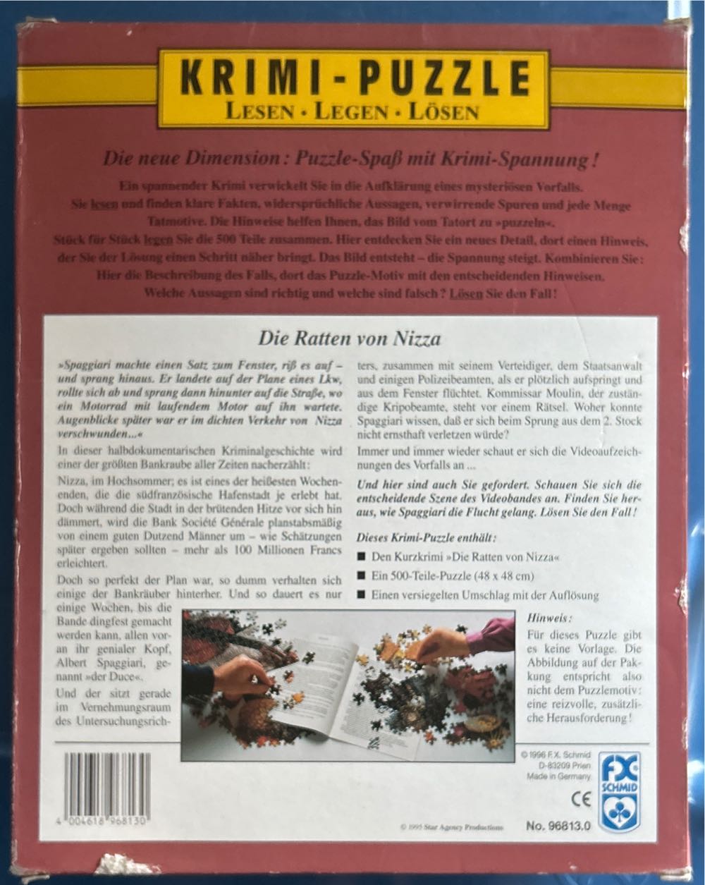 Die Ratten von Nizza - F X Schmid puzzle collectible [Barcode 4004618968130] - Main Image 2