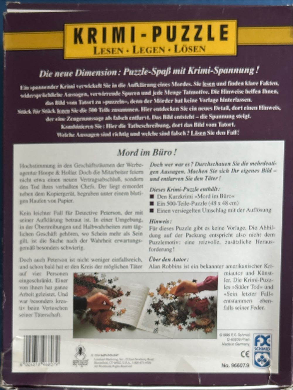 Mord Im Büro Krimi - F X Schmid puzzle collectible [Barcode 4004618968079] - Main Image 2