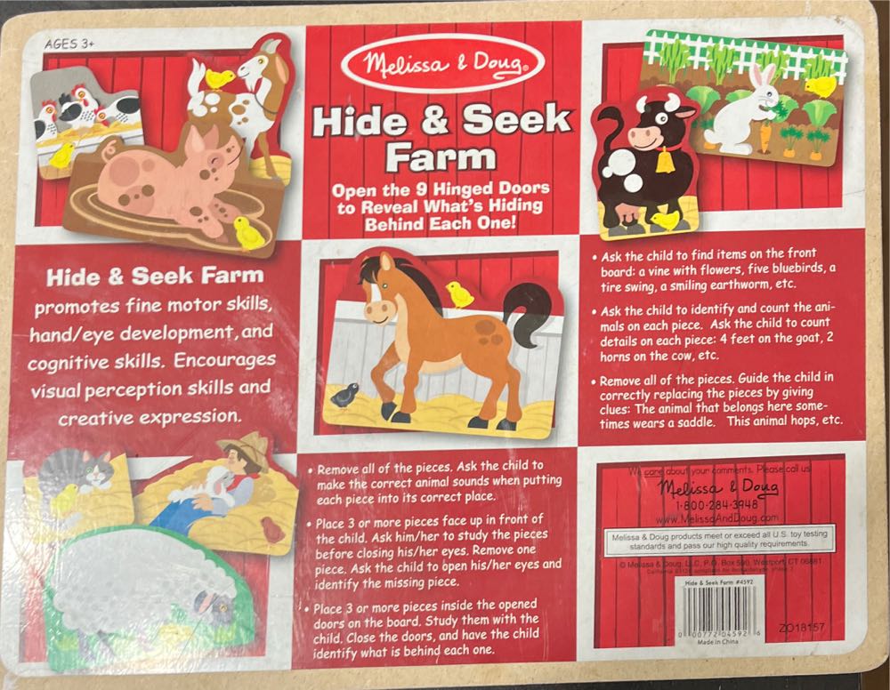 Hide And Seek Farm - Melissa & Doug puzzle collectible [Barcode 000772045926] - Main Image 6