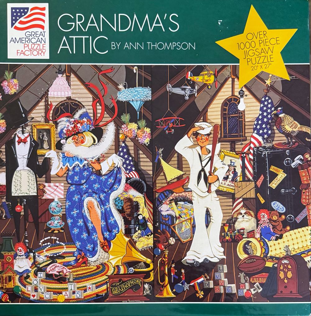 Grandma’s Attic - Great American Puzzle Factory puzzle collectible [Barcode 010563008689] - Main Image 2