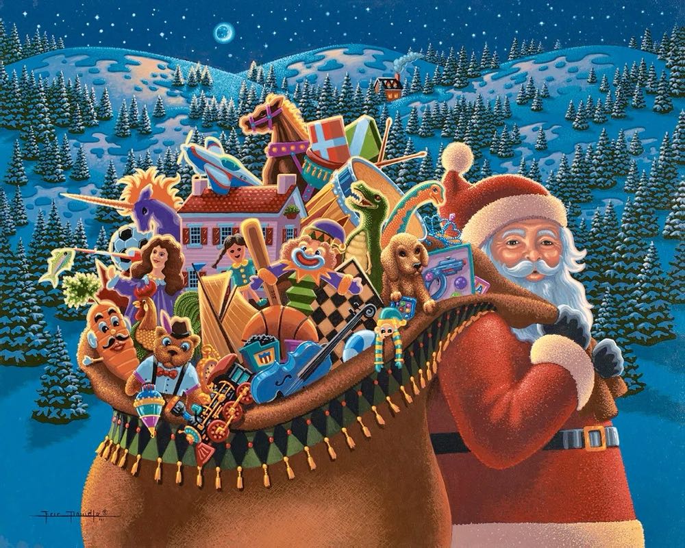 Christmas Delivery 🆕 - Dowdle Folk Art puzzle collectible [Barcode 671095061827] - Main Image 2