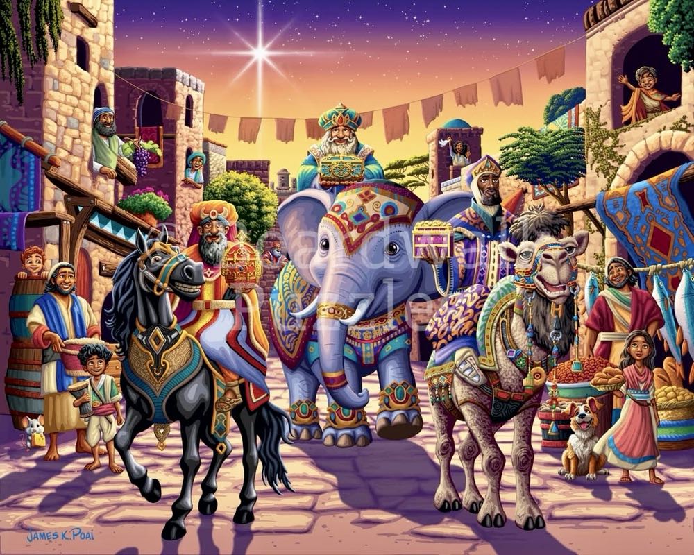 Three Wise Men - Boardwalk puzzle collectible [Barcode 671095105880] - Main Image 2