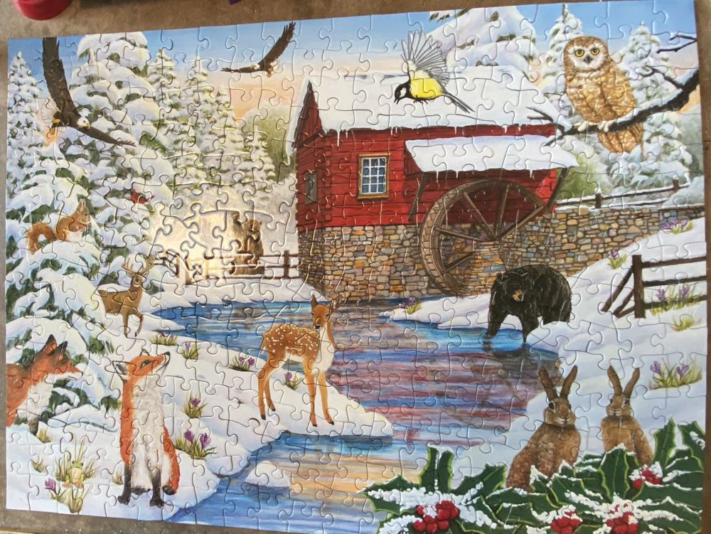 Mill By The Snowy Forest - Bits & Pieces puzzle collectible [Barcode 192949069061] - Main Image 2