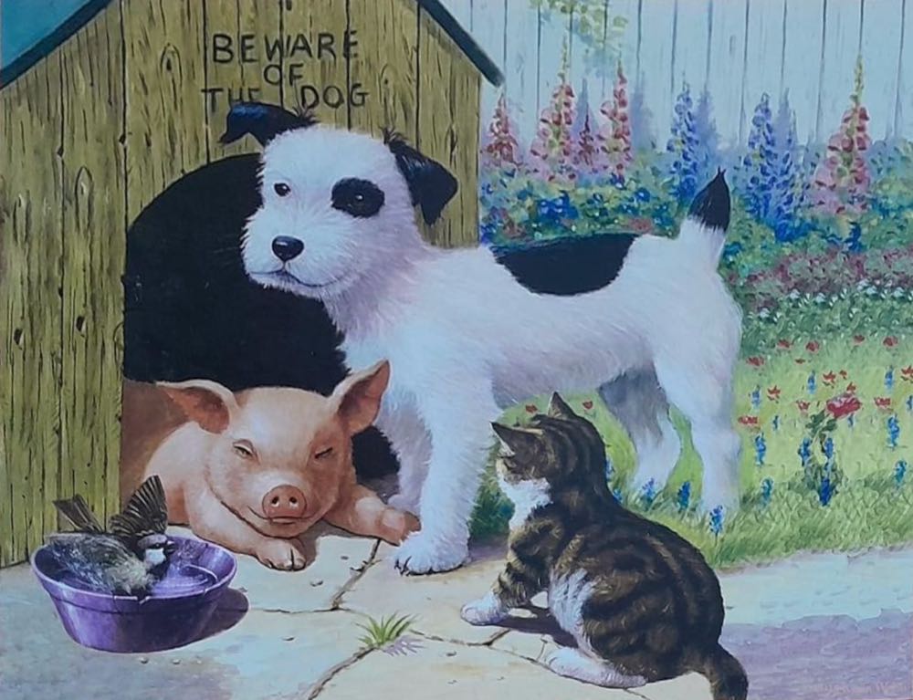 Beware Of The Dog 🟦 - SunsOut puzzle collectible [Barcode 796780137721] - Main Image 2