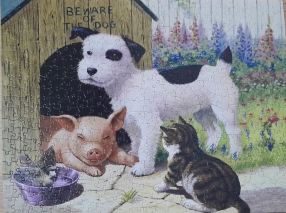 Beware Of The Dog 🟦 - SunsOut puzzle collectible [Barcode 796780137721] - Main Image 3