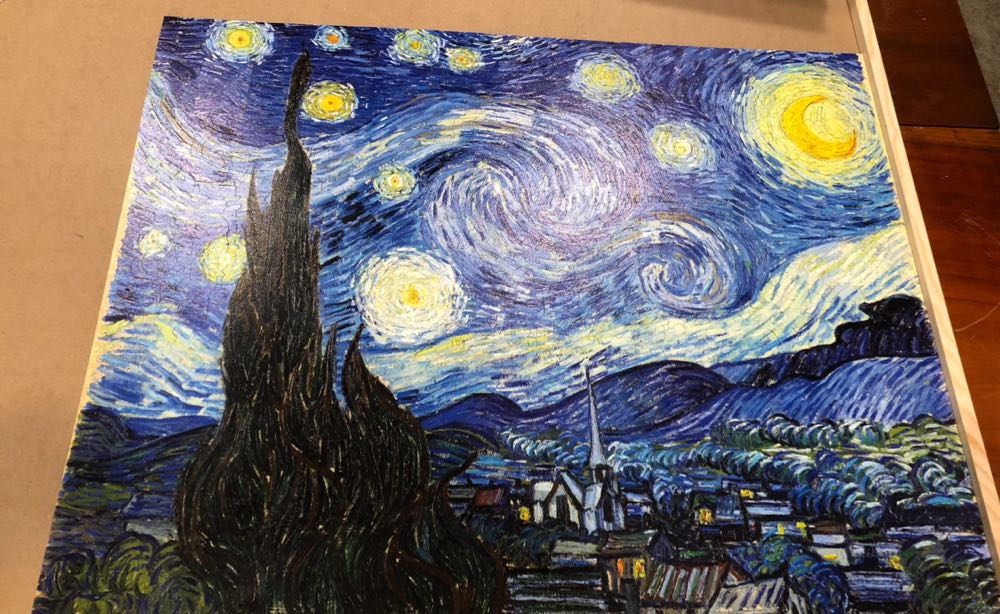 Starry Night Van Gogh Wooden  puzzle collectible - Main Image 2
