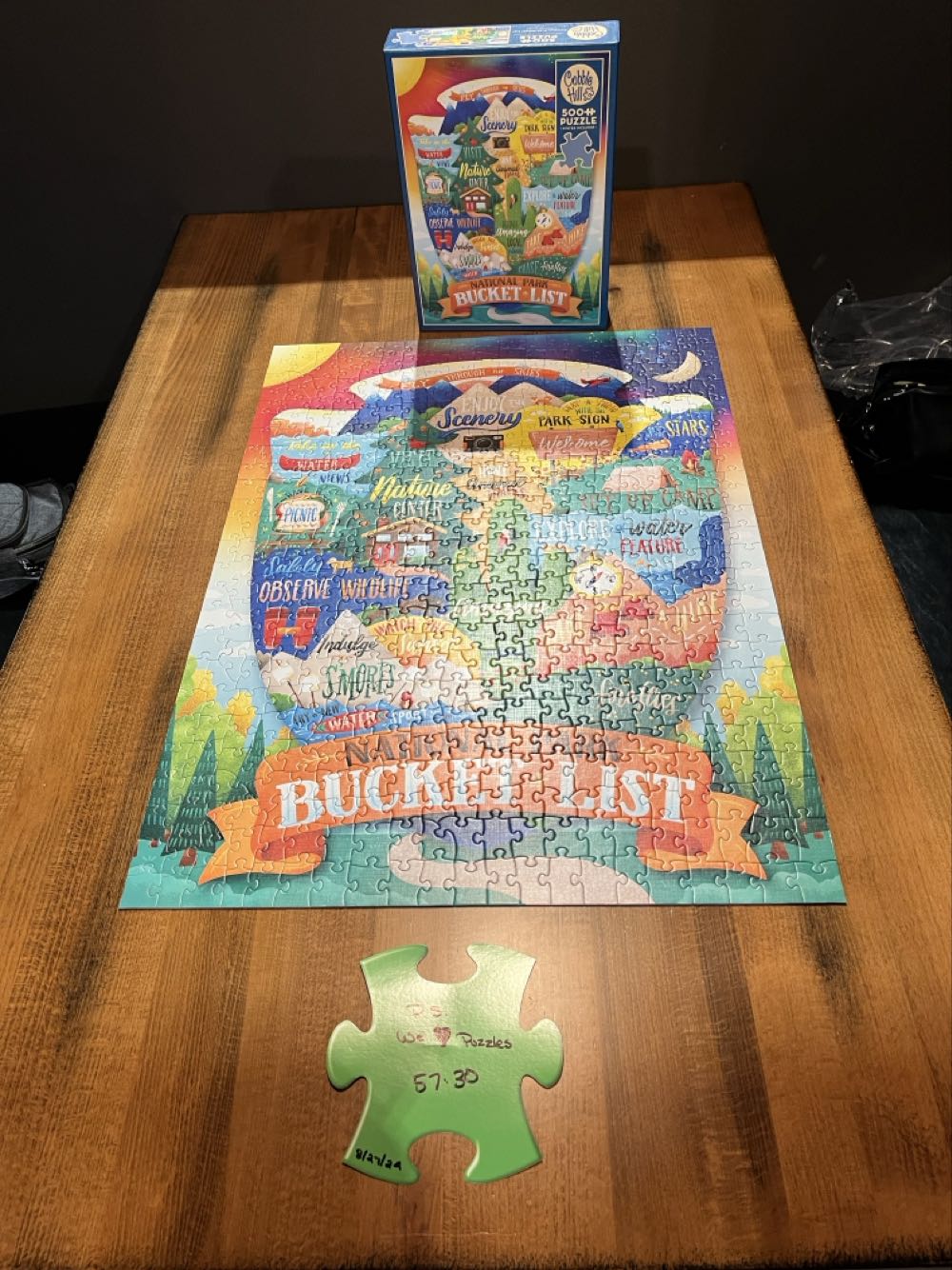 National Park Bucket List - Cobble Hill puzzle collectible [Barcode 625012451055] - Main Image 2