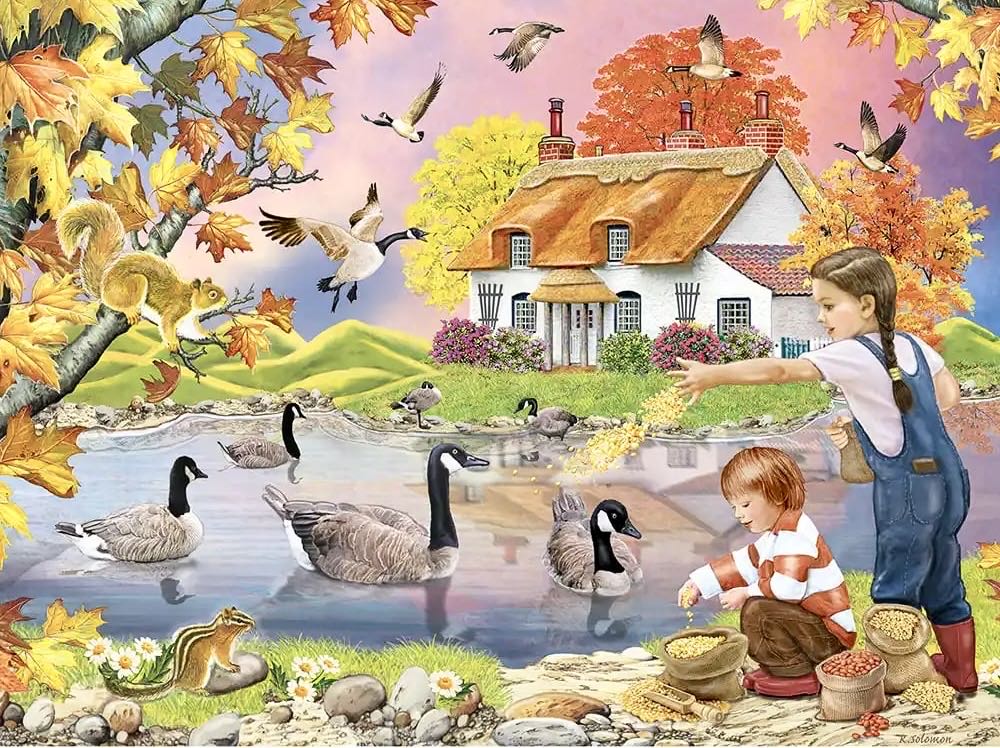 Welcoming Our Autumn Visitors (BAV) Cheryl - Bits And Pieces puzzle collectible - Main Image 2