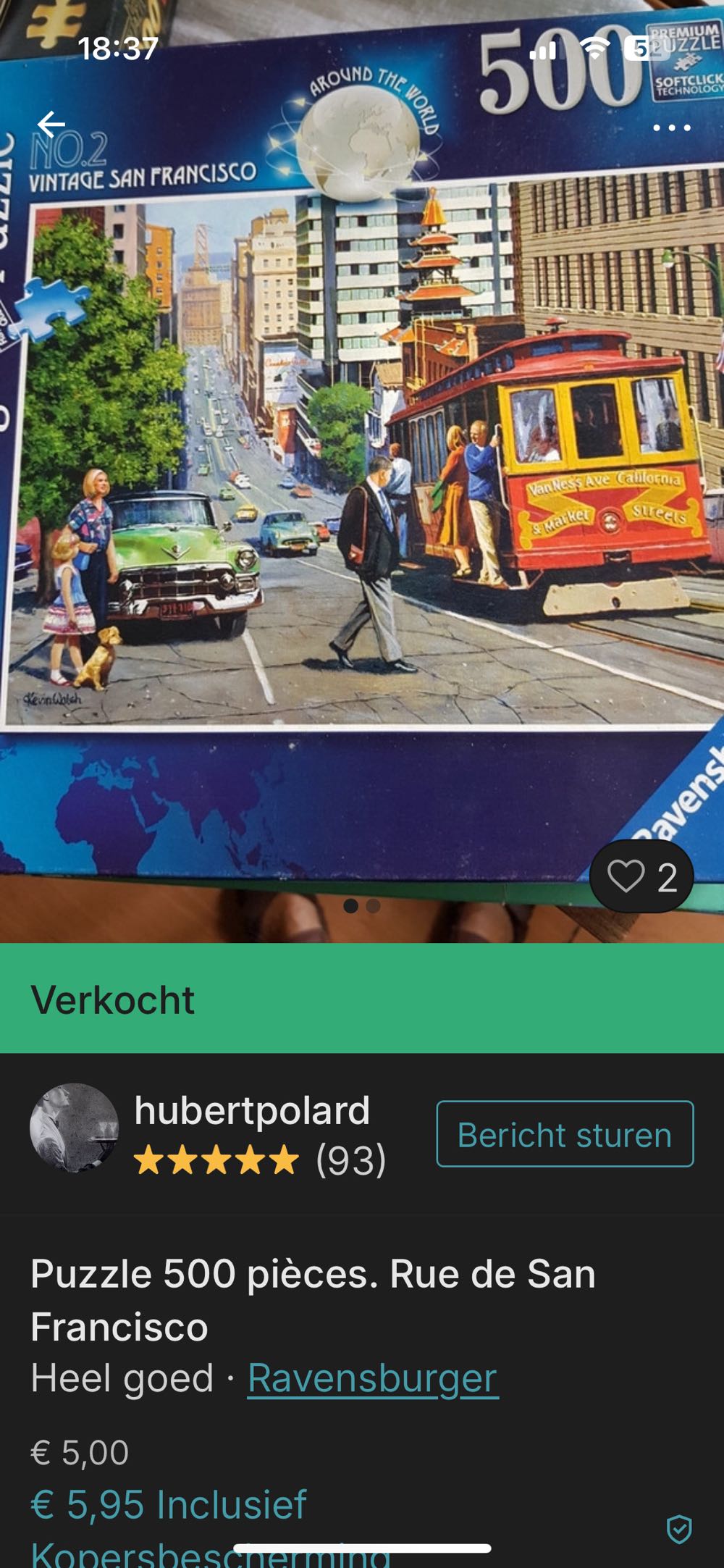 No 2 Vintage San Francisco - Ravensburger puzzle collectible [Barcode 4005556143221] - Main Image 4