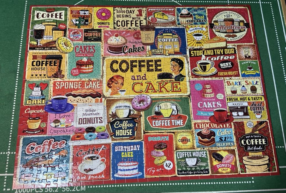 Coffee and Cake 🌟 - White Mountain puzzle collectible [Barcode 724819266470] - Main Image 3