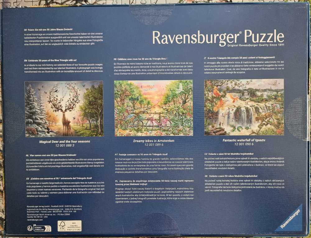 Deer At Day And Night🟦 - Ravensburger puzzle collectible [Barcode 4005555010883] - Main Image 4