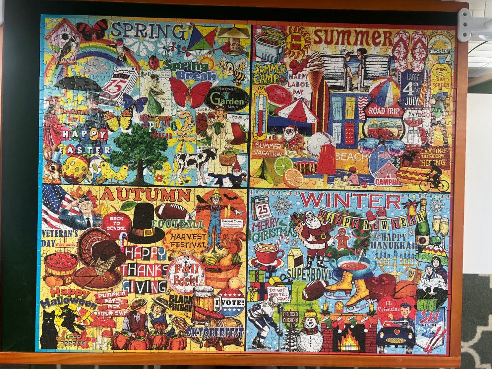 Seasons Calendar - White Mountain puzzle collectible [Barcode 724819265664] - Main Image 2