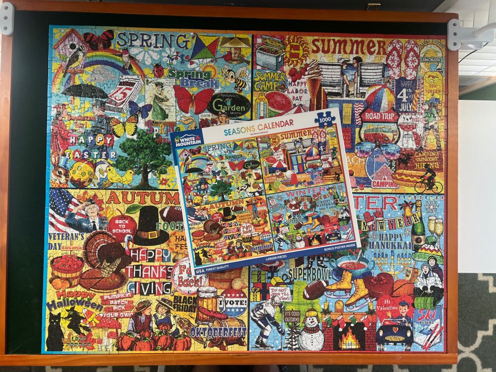 Seasons Calendar - White Mountain puzzle collectible [Barcode 724819265664] - Main Image 3