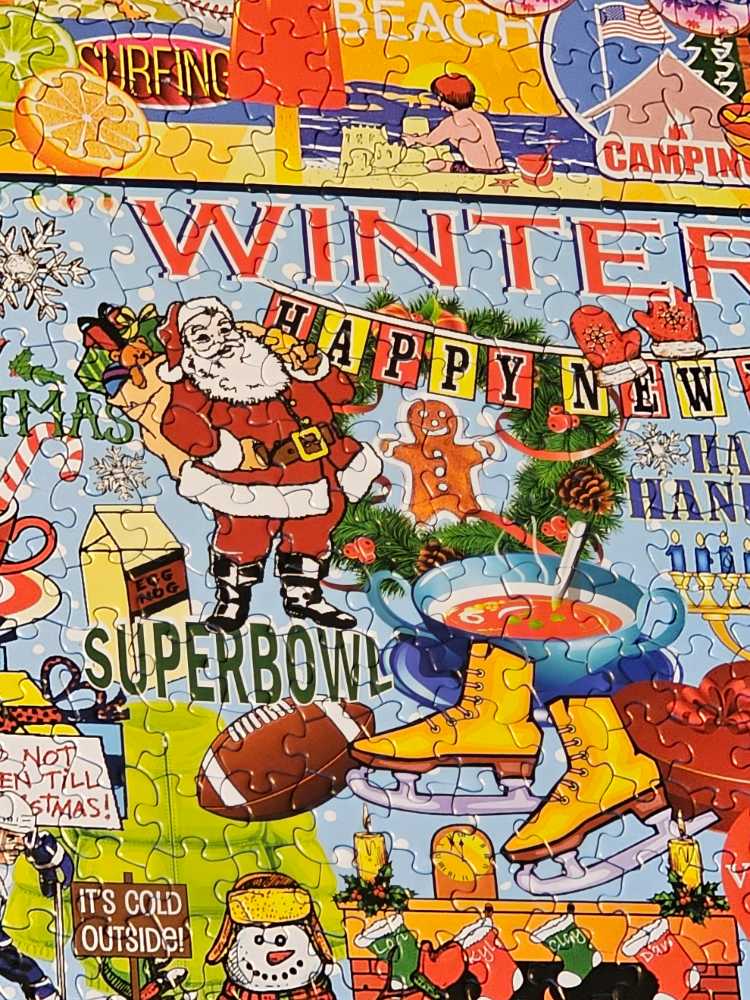 Seasons Calendar - White Mountain puzzle collectible [Barcode 724819265664] - Main Image 4