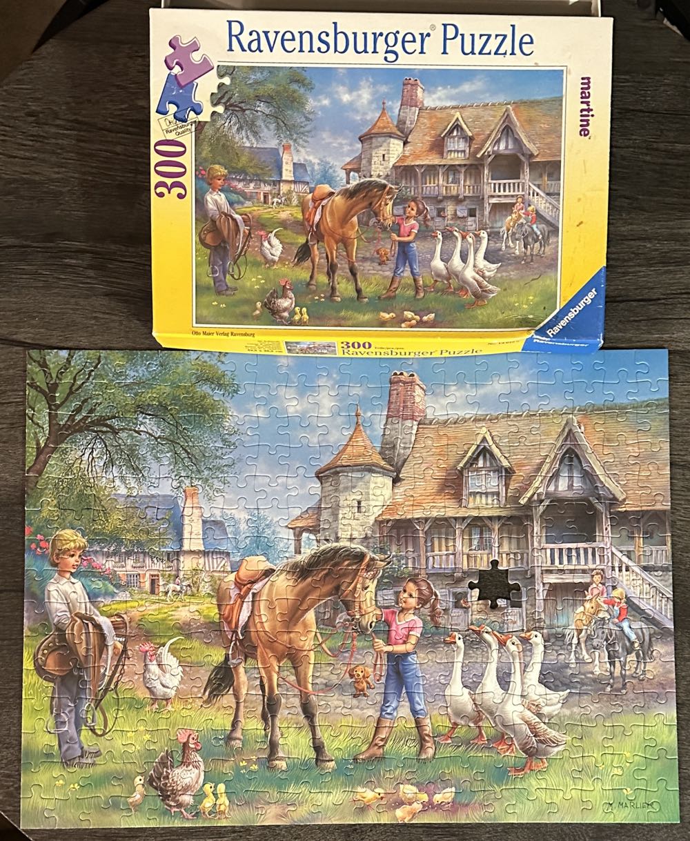 The Riding Lesson - Ravensburger puzzle collectible [Barcode 4005556130160] - Main Image 2