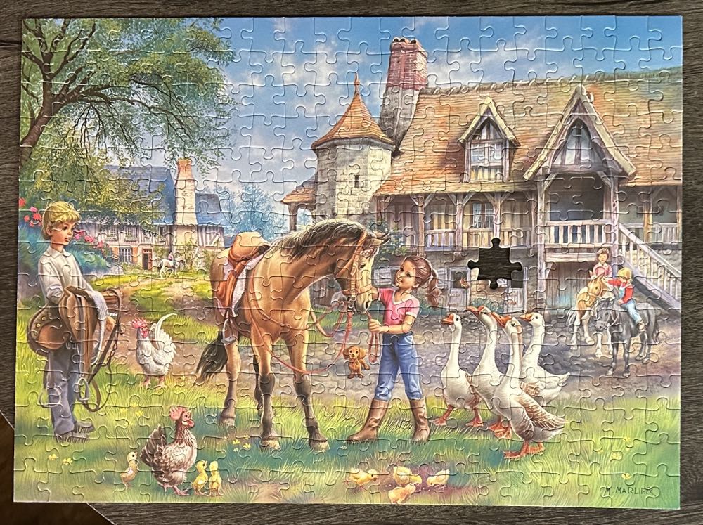 The Riding Lesson - Ravensburger puzzle collectible [Barcode 4005556130160] - Main Image 3