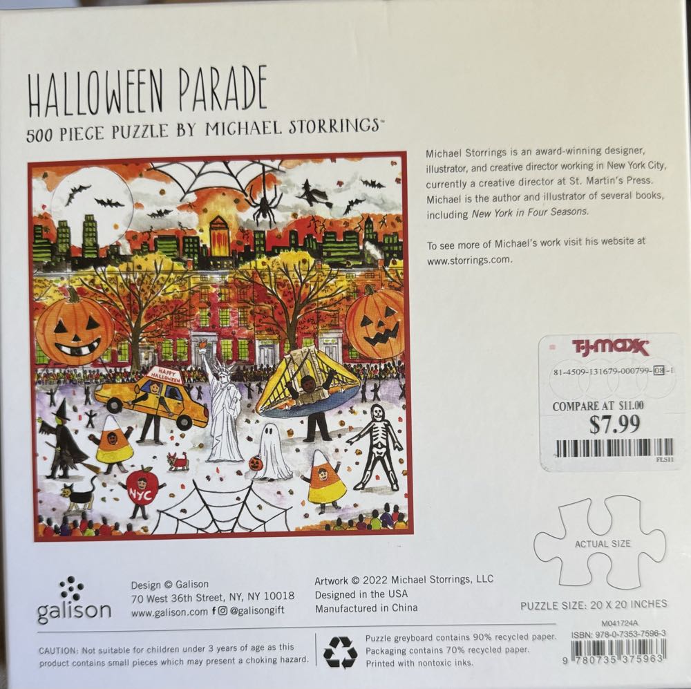 Halloween Parade - Galison puzzle collectible [Barcode 81131679000799] - Main Image 2