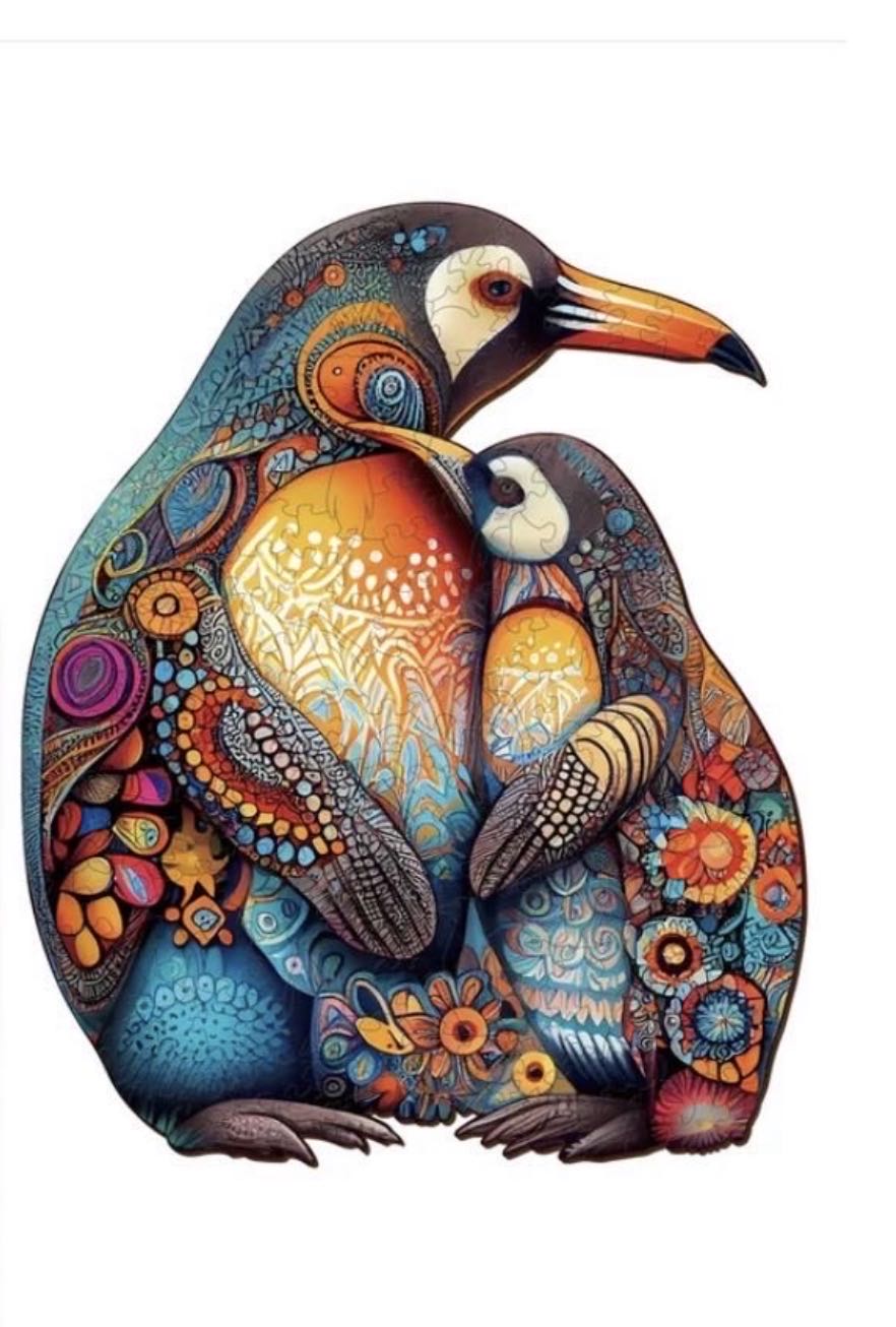 Penguin Family - Woodbests puzzle collectible - Main Image 2