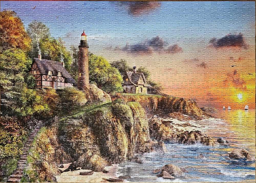 Sunset at Craggy Point - King International puzzle collectible [Barcode 8710125053677] - Main Image 2
