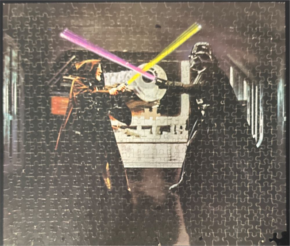 Darth Vader and Ben Kenobi Duel with Light Sabers! - Kenner puzzle collectible - Main Image 4