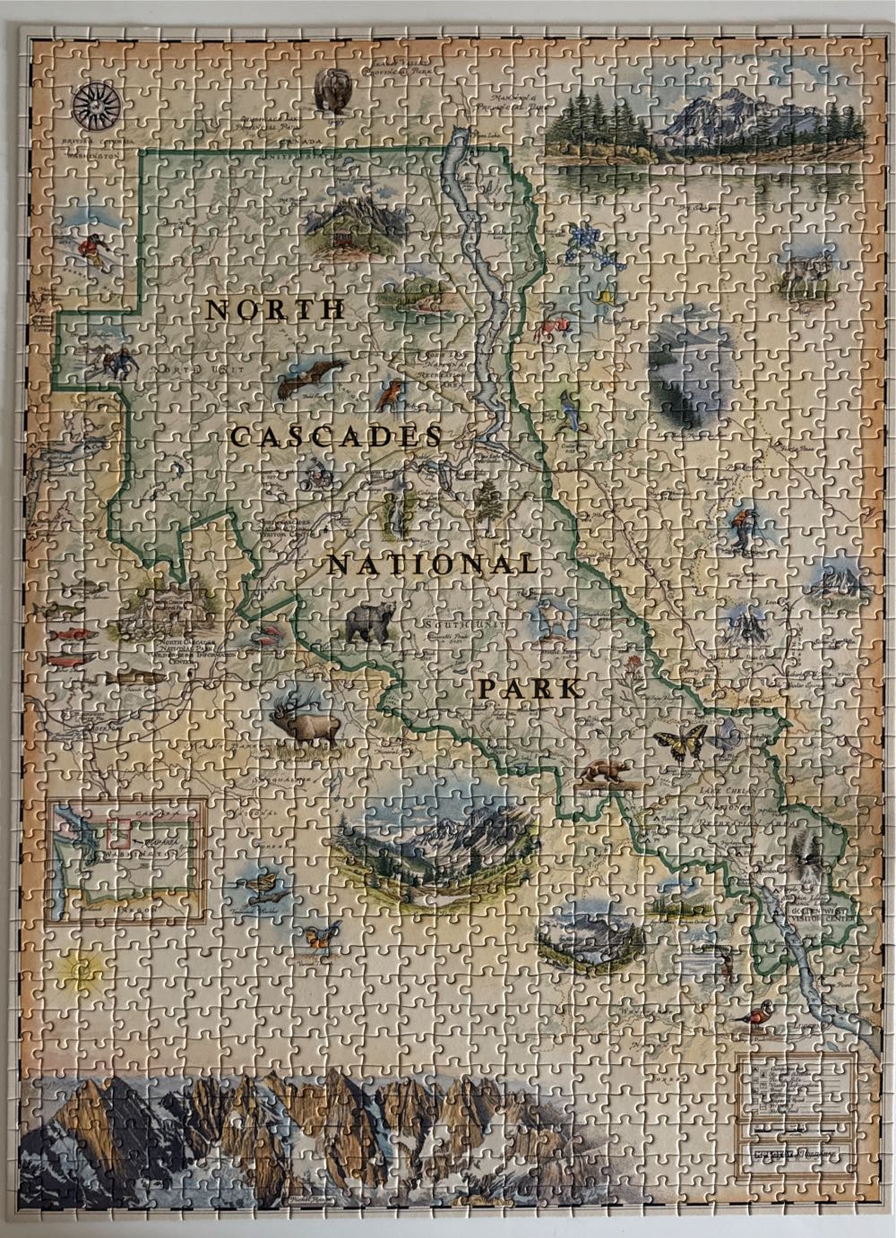 North Cascades National Park Map  puzzle collectible [Barcode 091952657503] - Main Image 2