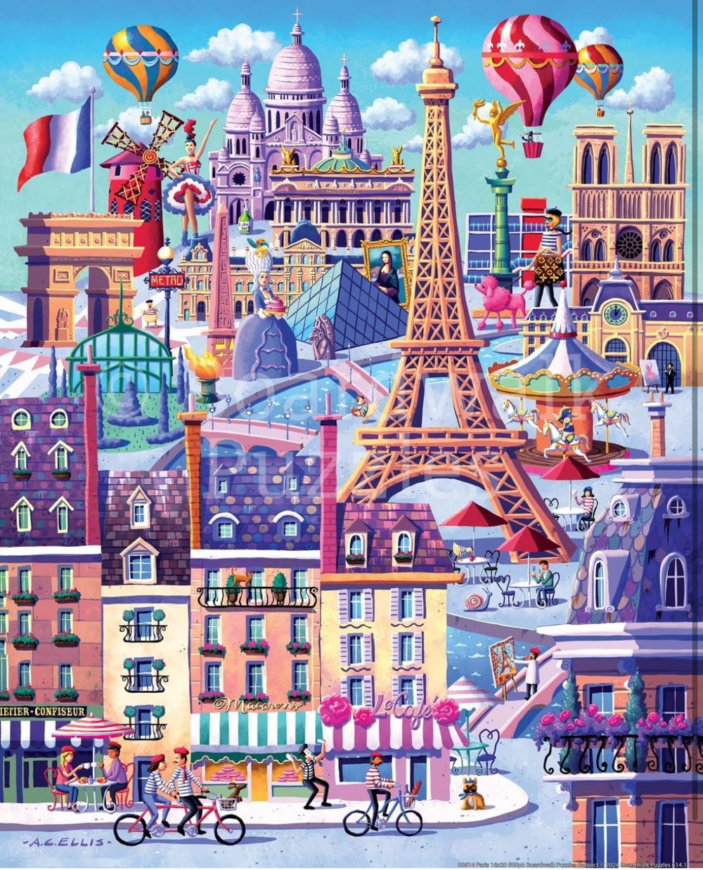 Paris - Boardwalk puzzle collectible [Barcode 671095406147] - Main Image 3