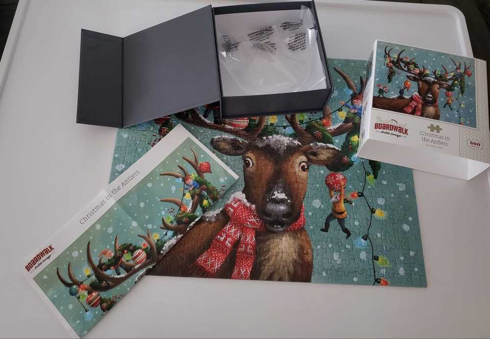 Christmas In The Antlers✅🚫 - Boardwalk Puzzle Company puzzle collectible [Barcode 671095205665] - Main Image 4