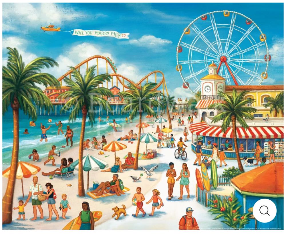 Seaside Carnival - Boardwalk Puzzle Company puzzle collectible [Barcode 671095006262] - Main Image 2
