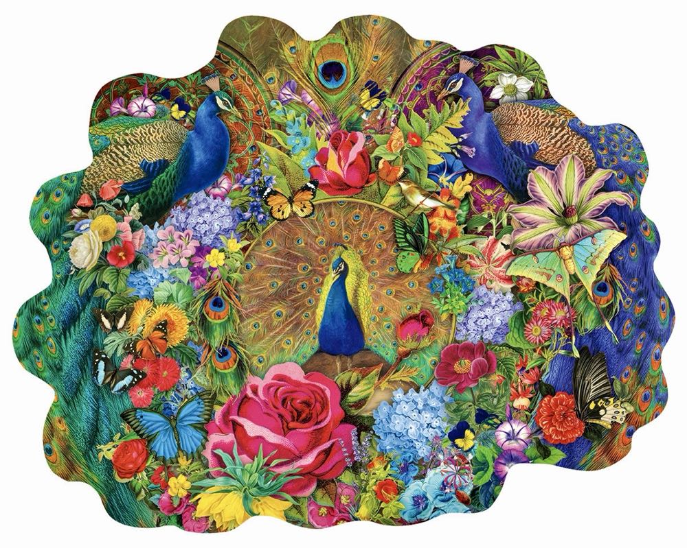 Garden Peacock 🆕🐷 - SunsOut puzzle collectible [Barcode 796780971745] - Main Image 2