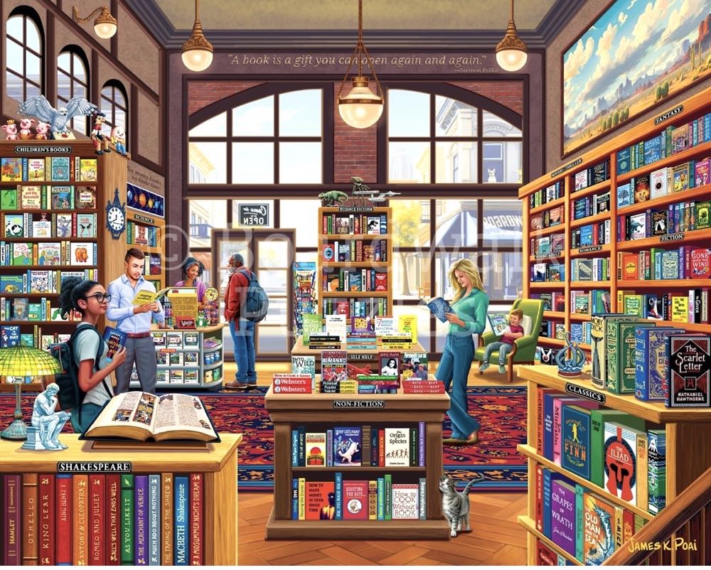 Bookshop- Denise - Boardwalk Puzzle Company puzzle collectible - Main Image 2