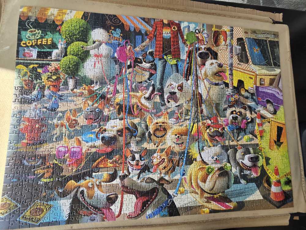 Dog Walker, The - Ravensburger puzzle collectible - Main Image 2