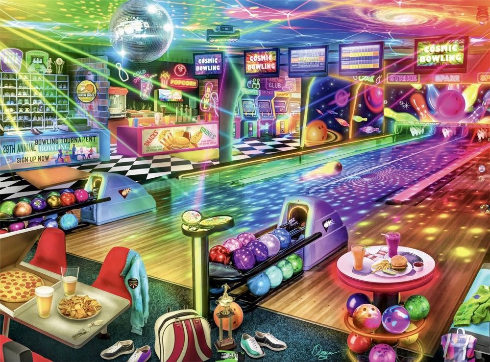 Blacklight Bowling - SOLD - Buffalo puzzle collectible [Barcode 079346127221] - Main Image 2