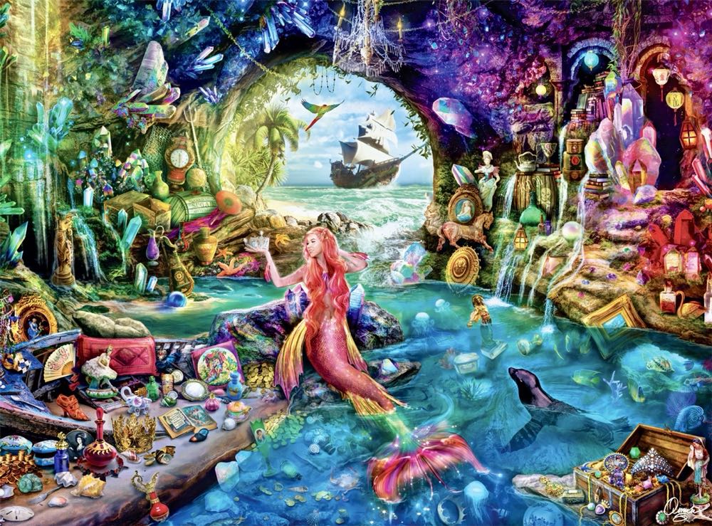 Aimee Stewart : Mermaid’s Treasure, A 🔒 ‼️ - Buffalo puzzle collectible [Barcode 079346127245] - Main Image 2