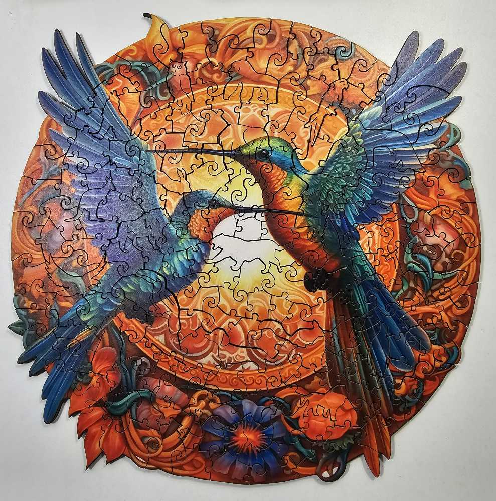 Hummingbird Chorus - Unique Shape Jigsaw puzzle collectible - Main Image 2