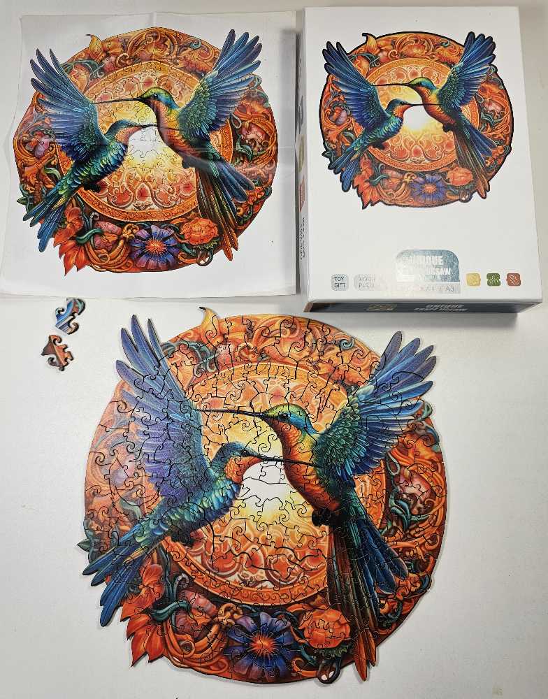 Hummingbird Chorus - Unique Shape Jigsaw puzzle collectible - Main Image 3