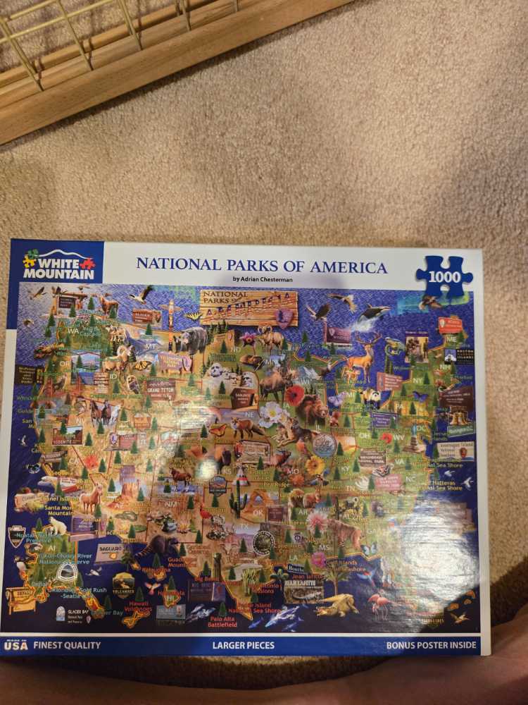 National Parks Of America/New - White Mountain Puzzles puzzle collectible [Barcode 724819268252] - Main Image 2