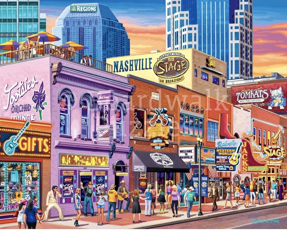 Nashville Music City (NEW) - Boardwalk Puzzle Company puzzle collectible [Barcode 671095205979] - Main Image 2