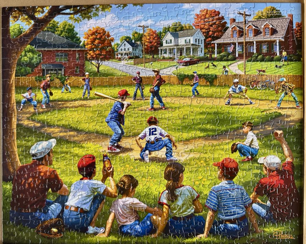 Up At Bat - Boardwalk Puzzle Company puzzle collectible [Barcode 671095006101] - Main Image 2