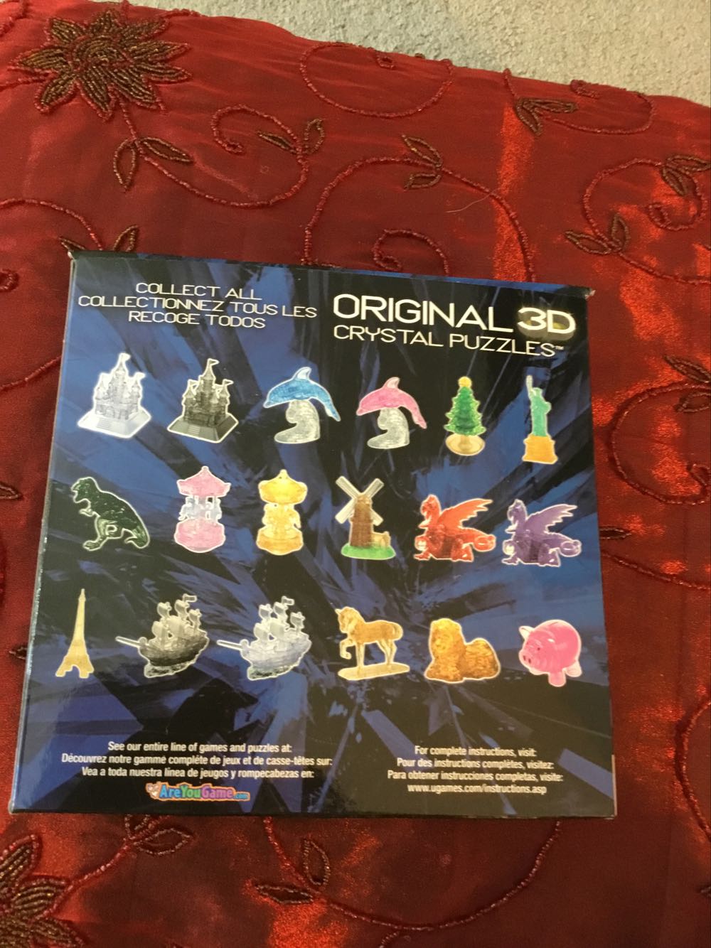 Cinderella Coach Crystal Royal Carriage Pink Original 12 63 Pcs - Bepuzzled puzzle collectible [Barcode 023332310616] - Main Image 2