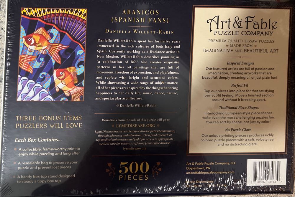 Abanicos (Spanish Fans) - Art & Fable Puzzle Company puzzle collectible [Barcode 850006234639] - Main Image 2