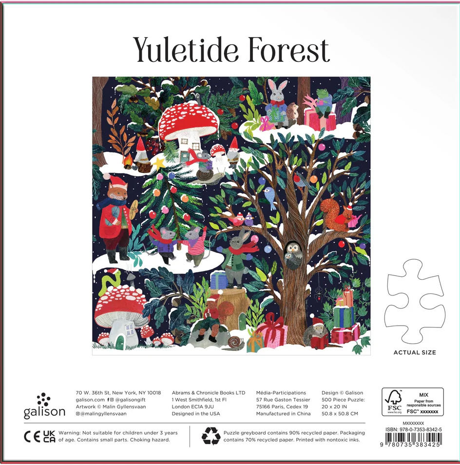 Yuletide Forest - Galison puzzle collectible [Barcode 9780735383425] - Main Image 3