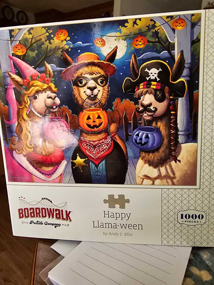 Happy Llama Ween Piece - Board Walk Puzzle Company puzzle collectible [Barcode 671095106221] - Main Image 2